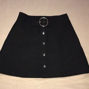 Black button up skirt